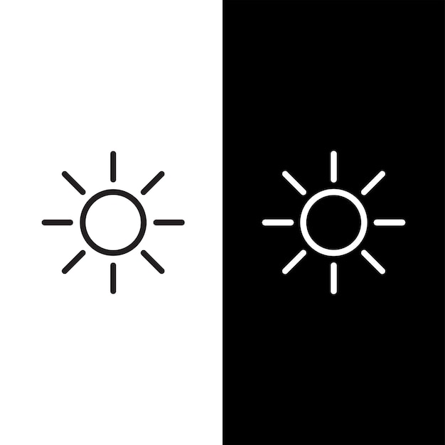 Sun icon vector logo design template
