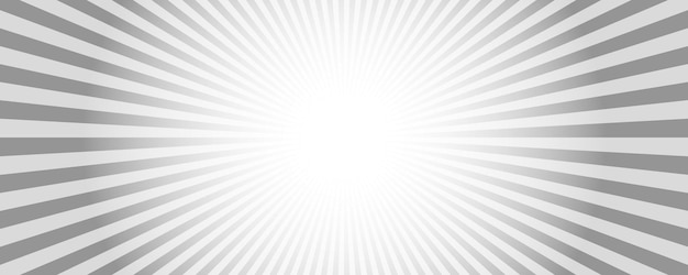 Sun rays background White and grey radial abstract comic pattern Explosion abstract lines