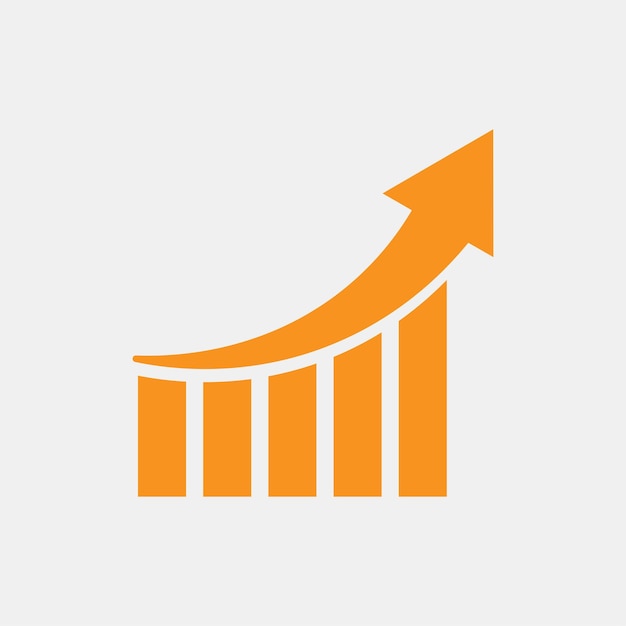 Sunny Success The Rising Yellow Arrow and Bar Chart