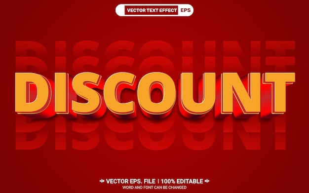 Super discount trendy style triple layer editable 3d vector text effect