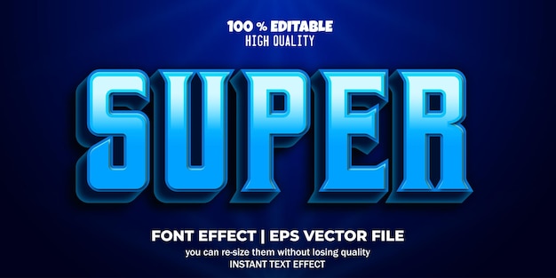 Super editable font text effect style