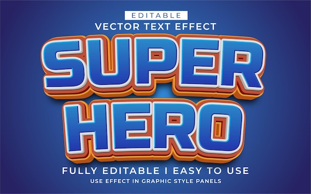 Super Hero 3D Editable Text Effect