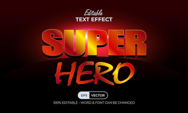 Super hero 3d text effect psd