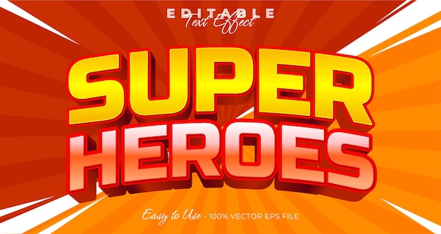 super hero editable text effect graphic style collection