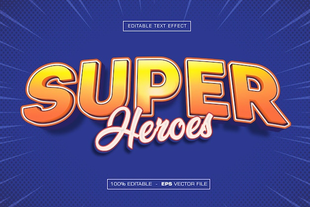 Super Heroes 3D Text Effect