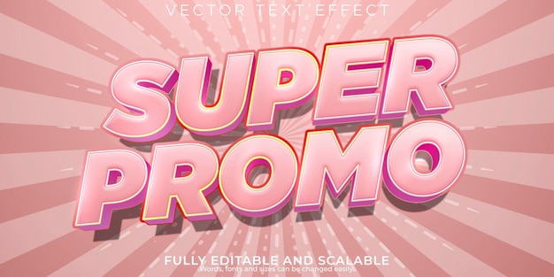 super promo text effect template editable sale and shopping text style