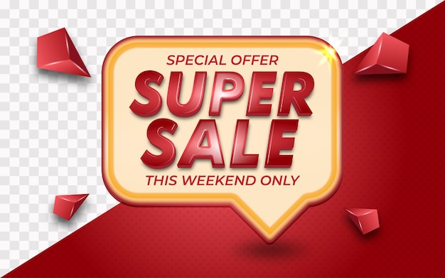 Super sale banner template discount promotion
