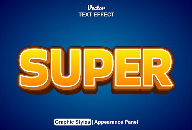 super text effect with graphic style and editable