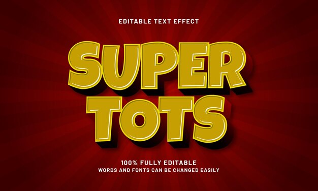 super tots editable text effects with a kids and play theme
