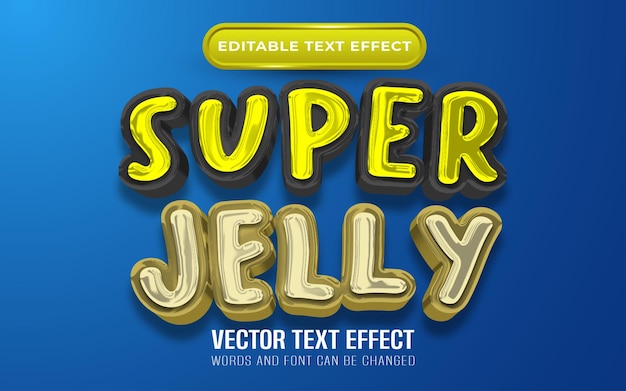Supper jelly editable text effect