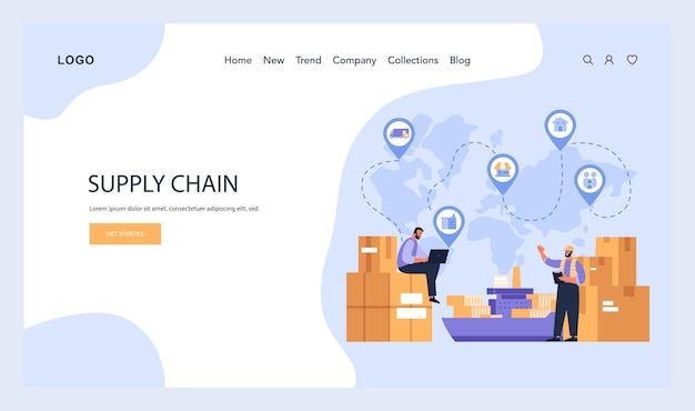 Supply chain dynamics concept global logistics network and distribution channels coordination of