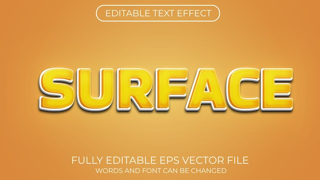 Surface text effect