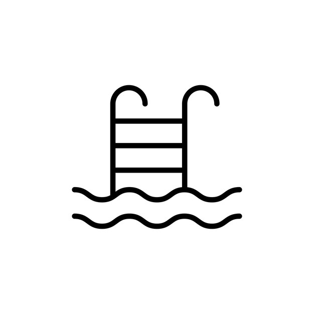 Swimming pool icon isolated on white background