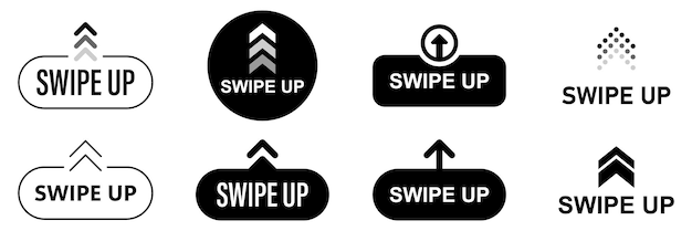 Swipe Up For Social Media Stories Arrow Up Icon