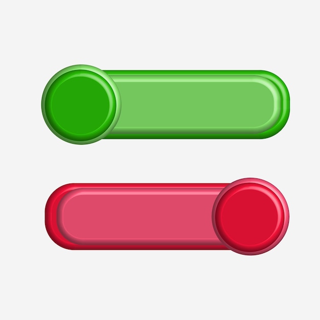 switch button 3d vector