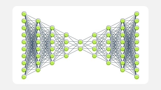 Symmetrical Autoencoder Network Diagram for Efficient Data Encoding