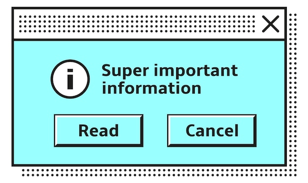System information window in vintage computer system style