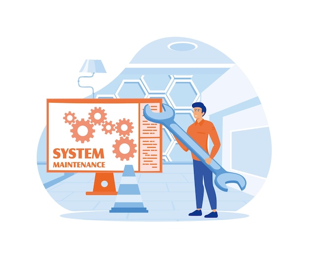 system maintenance update program and application technology engineer error fixing a trouble
