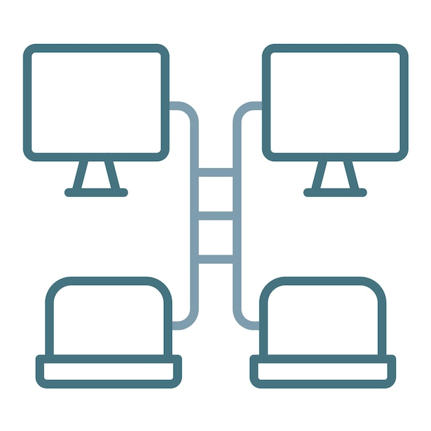 system netowrk flat illustration