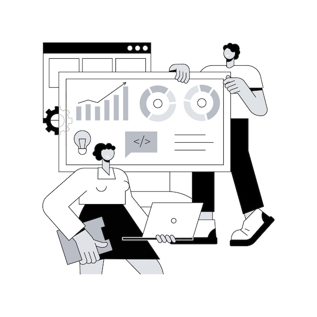 system software development abstract concept vector illustration