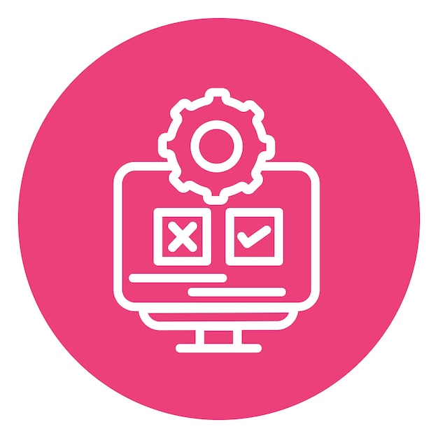 system testing vector illustration