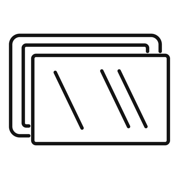 Tablet protective glass icon Outline Tablet protective glass vector icon for web design isolated on white background