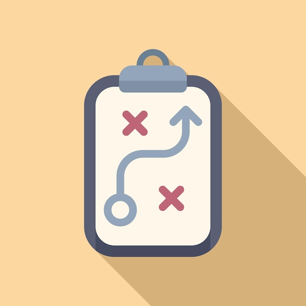 Tactical work board icon flat vector Family mental busy