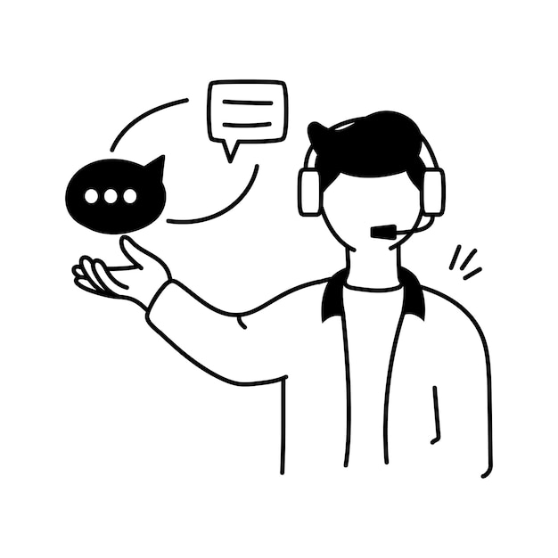 take a look at this amazing icon of customer support in modern style
