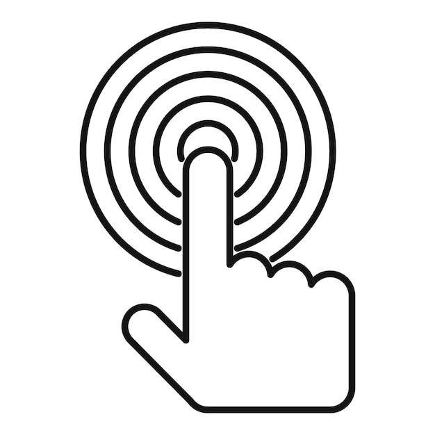 target finance control icon outline vector performance management