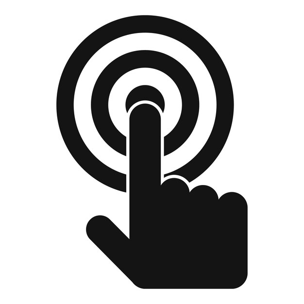 target finance control icon simple vector performance management