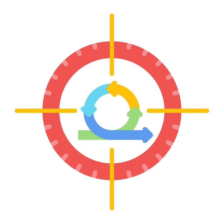 Vector target flat illustration