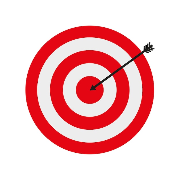 Target for game design Business strategy concept Sport game Vector illustration
