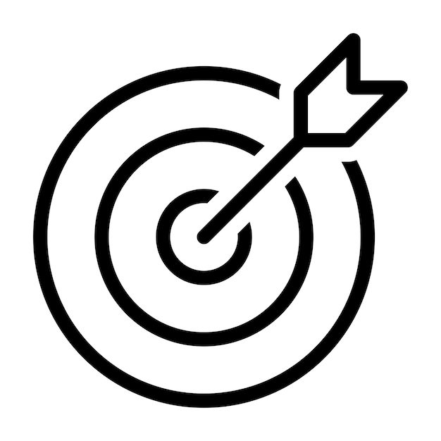 Target icon isolated on white background