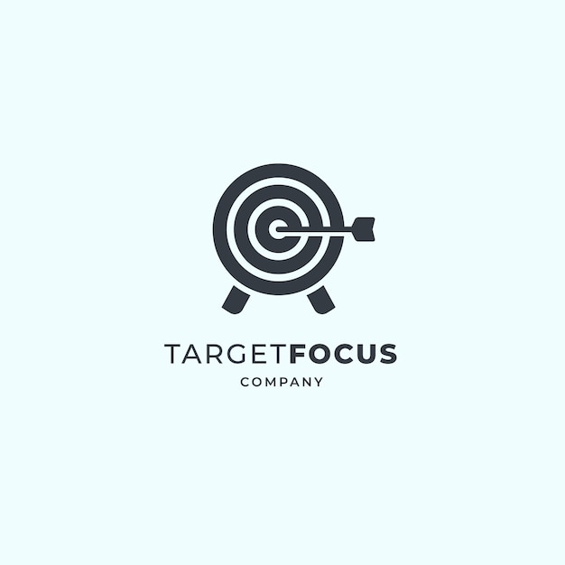 target logo design. dartboard and dart   design.