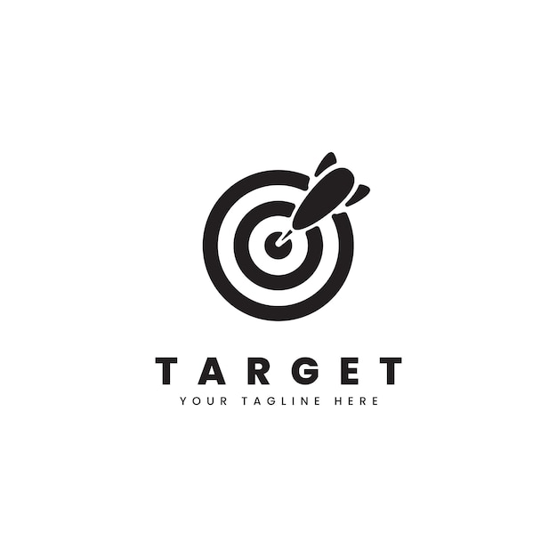 target logo target board with dart bullet for achievement success and business logos