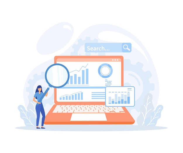 targeting strategy abstract concept marketing research competitor research consumer behaviour focus group flat vector modern illustration