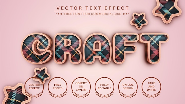 Tartan Editable Text Effect Font Style