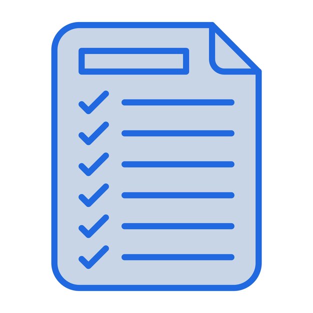 Task List Blue Tone Illustration