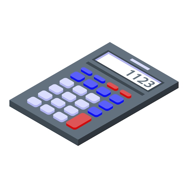 tax calculator icon isometric of tax calculator vector icon for web design isolated on white background