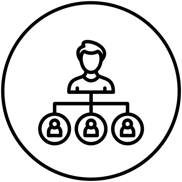 Team Network Icon vector icon illustration of Networking and Data Sharing iconset