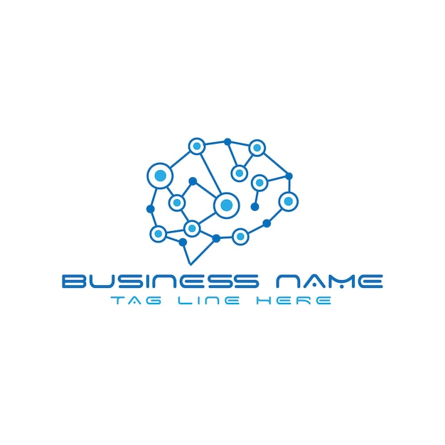 tech brain computer logo