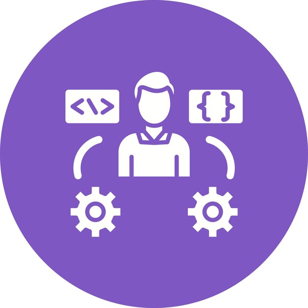 tech savvy user icon vector image can be used for no code