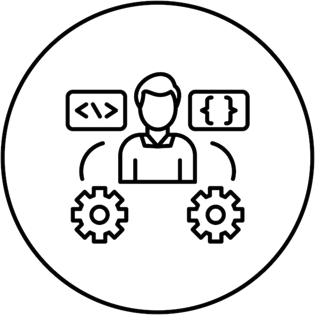tech savvy user icon vector image can be used for no code