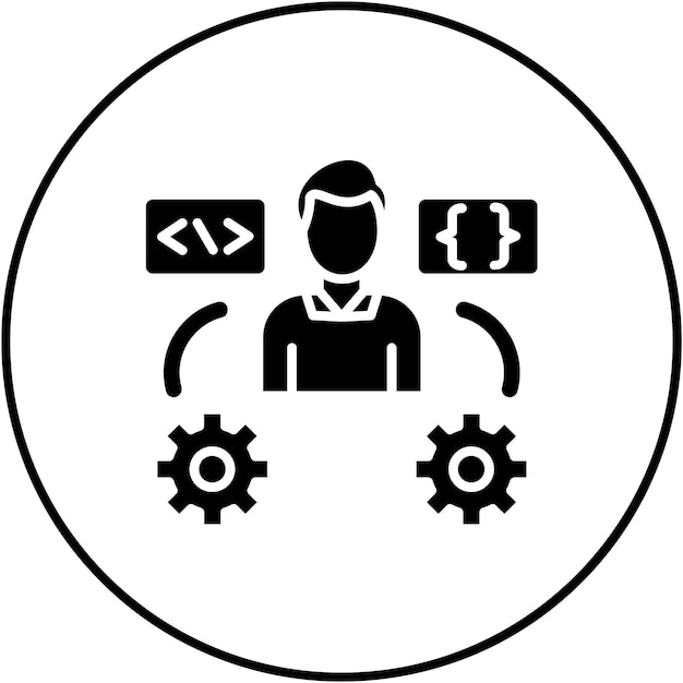 tech savvy user icon vector image can be used for no code