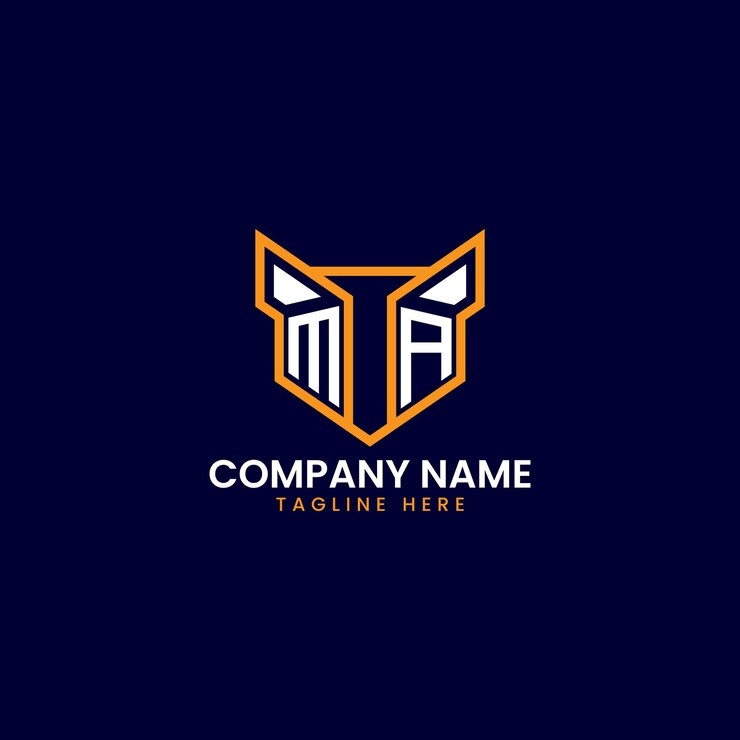 Vector techinspired geometric logo design