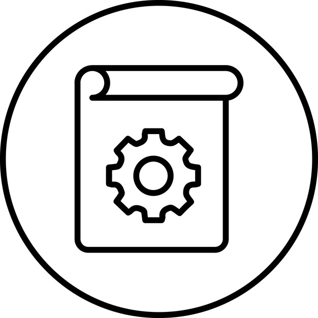 Technical Drawing vector icon illustration of Engineering iconset