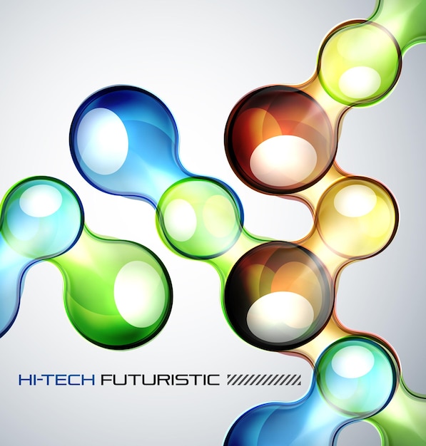 Techno bubble background