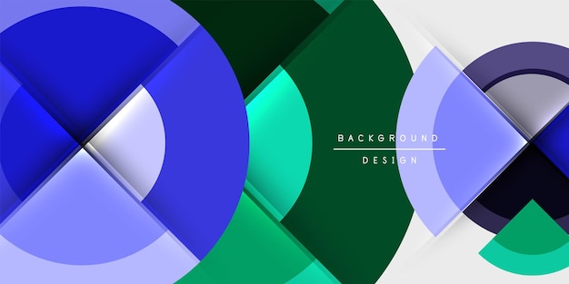 techno circles and semi circles vector illustration for wallpaper banner background card book illustration landing page