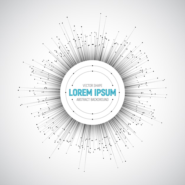 technological round 3d banner
