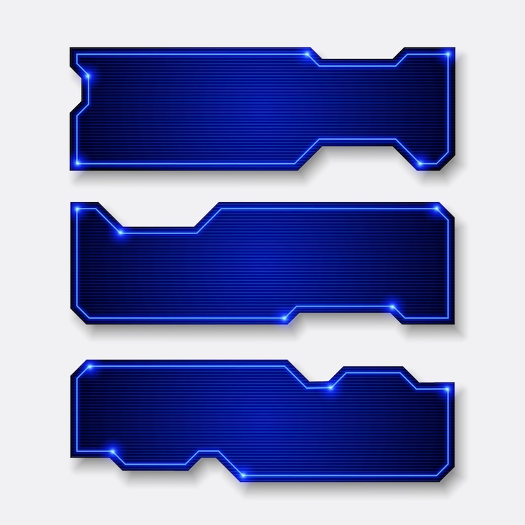 Vector technological shapes collection